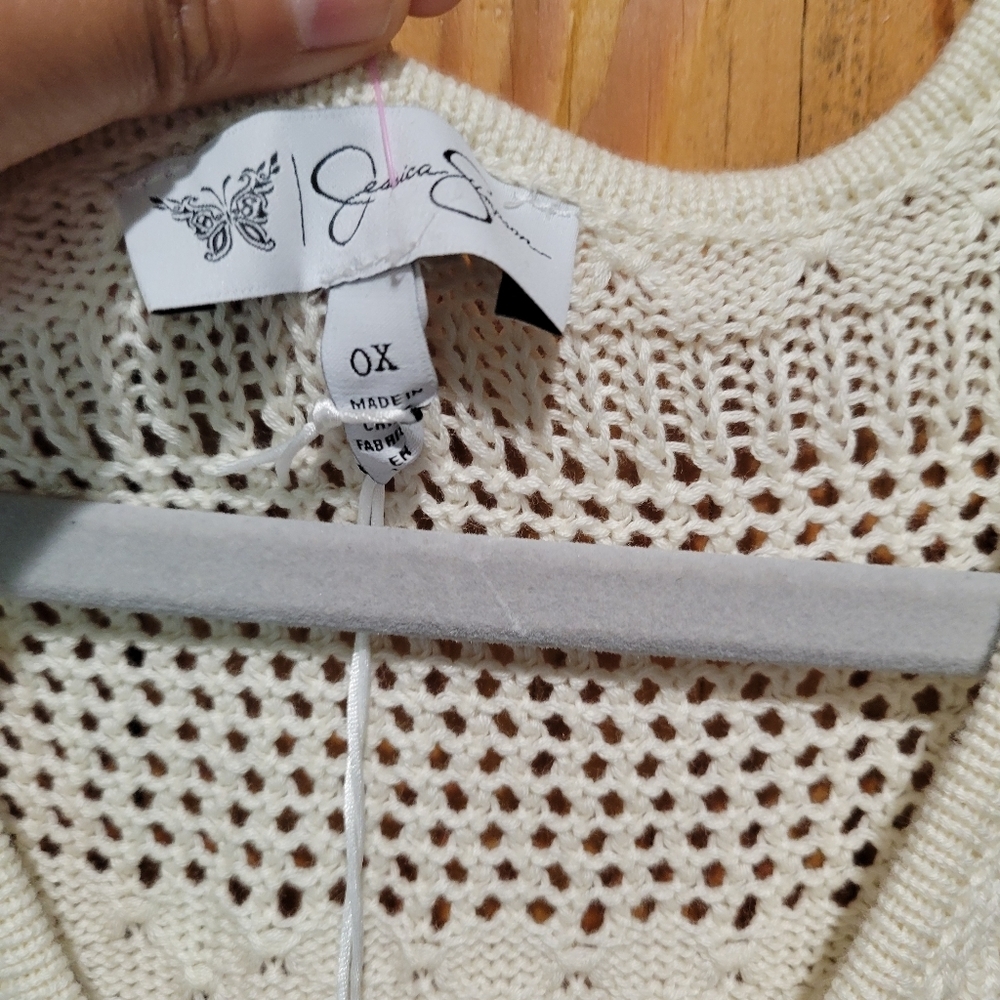 Jessica Simmpson Elegant Cream Knit Maxi Dress - Picture 9 of 13